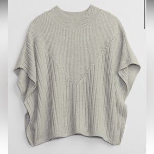 Gap Kids Cable Knit Poncho- Grey, XS, 4/5- NWT!